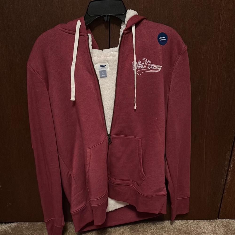 Old Navy Red Hoodie with White Accents